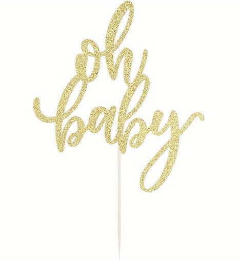 Torten Topper Acryl 1 Stück Oh Baby