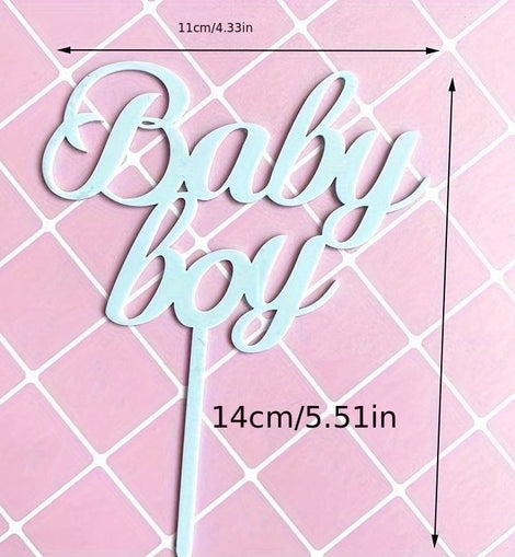 Torten Topper Acryl 1 Stück Baby Boy