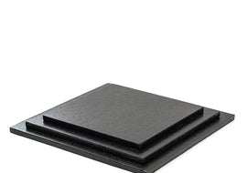 Plat à gâteau noir, carré de 30,5 x 30,5 cm, épaisseur de 12 mm