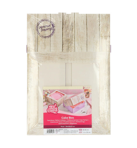 FunCakes Cake Box -Pure- 26x26x12 cm pk/2