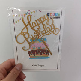Torten Topper Acryl 1 Stück Happy Birthday
