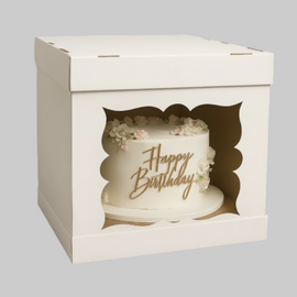 Cake box with large display 28x28x25 cm