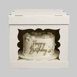 Cake box with large display 28x28x25 cm