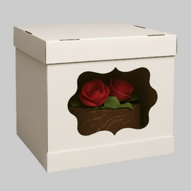 Cake box with display 28x28x25 cm