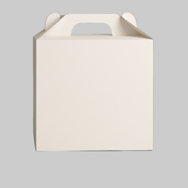 White cake box 28x28x30 with handle