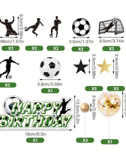 Torten Topper Fußballkuchen-Dekorationen