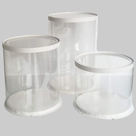Cake box/gift box, transparent/white, Ø 30cm, 25cm high