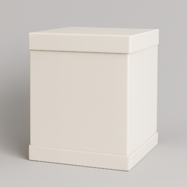 Cake box, 32x32x45 cm, body + lid (thick cardboard)