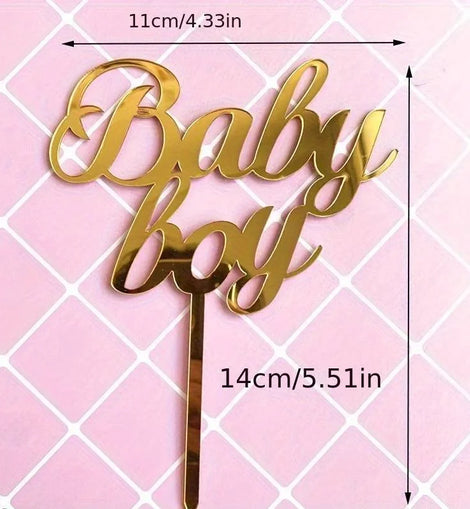 Acrylic Cake Topper, 1 Piece, Baby Boy