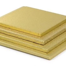 Tortenplatte Gold 30,5x30,5cm quadrat,12mm dick