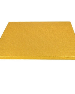 Gold cake plate, 30.5x30.5cm square, 12mm thick