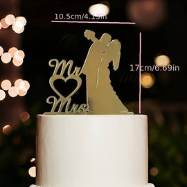 Torten Topper Acryl 1 Stück Mr&Mrs