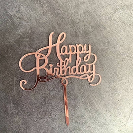 Torten Topper Acryl 1 Stück Happy Birthday