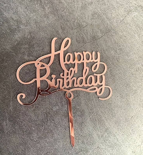 Torten Topper Acryl 1 Stück Happy Birthday
