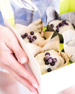 Cupcake box with display 17.5x17.5x8.5cm (4 pieces)