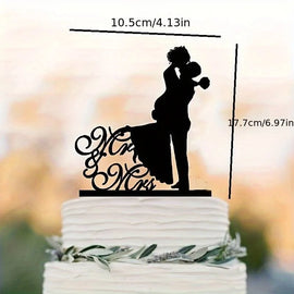 Torten Topper Acryl 1 Stück Mr&Mrs