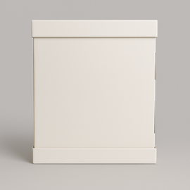 Large white cake box 61x61x80 cm body + lid (thick cardboard)