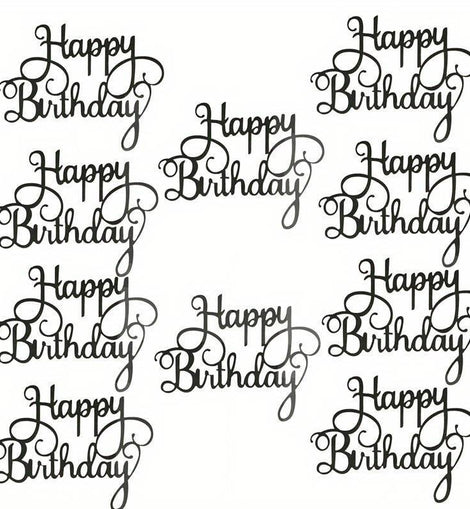 Torten Topper 10 Stück Happy Birthday