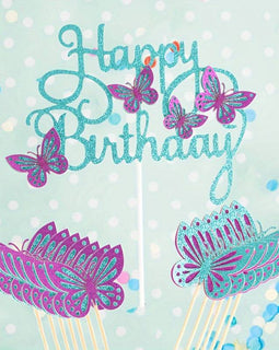 Torten Topper Papier 1 Stück Happy Birthday