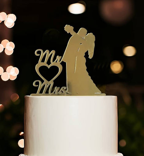 Décoration de gâteau en acrylique, 1 pièce, Monsieur et Madame