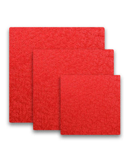 Red cake plate, 30.5x30.5cm square, 12mm thick