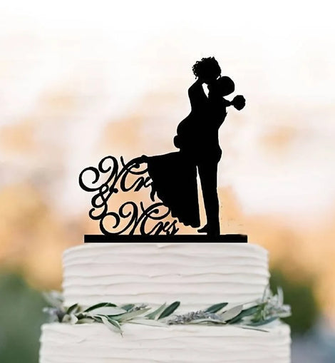 Torten Topper Acryl 1 Stück Mr&Mrs