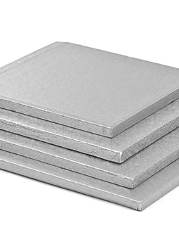 Silver cake plate, 35.5x30.5cm rectangular, 12mm thick