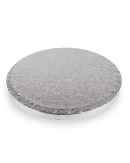 5 silver cake plates, 28cm round, 13mm thick