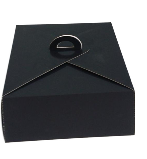 Cake box 30x30x13.5 cm Black Matte Soft Touch