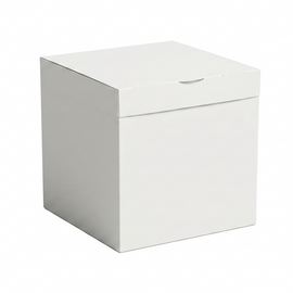 Hohe Tortenschachtel Weiss- 23x23x23 cm