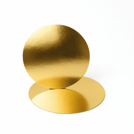 Round gold cake plate, 18 cm diameter, 2 mm thick