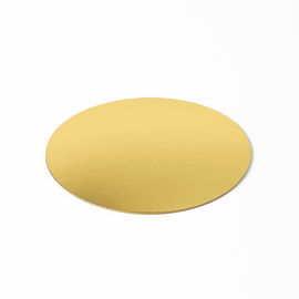 Round gold cake plate, 18 cm diameter, 2 mm thick