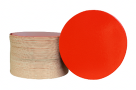 Assiettes à gâteaux rondes rouges de 25 cm / 2 mm