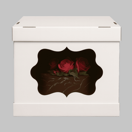 Cake box with display 28x28x25 cm