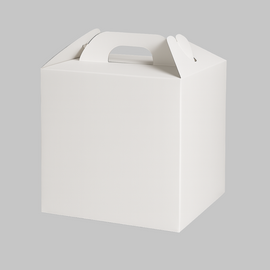 White cake box 33x33x35 with handle