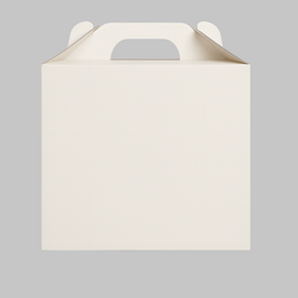 White cake box 33x33x35 with handle