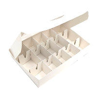 White boxes with display 26x18x5 and divider, 10 pieces - Cake Pops