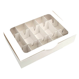 White boxes with display 26x18x5 and divider, 10 pieces - Cake Pops