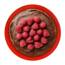 Assiettes à gâteaux rondes rouges de 25 cm / 2 mm