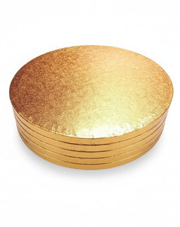 5 Tortenplatten Gold 35cm Rund,12mm dick
