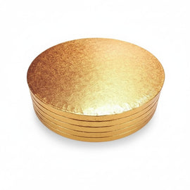 5 gold cake plates, 30cm round, 13mm thick