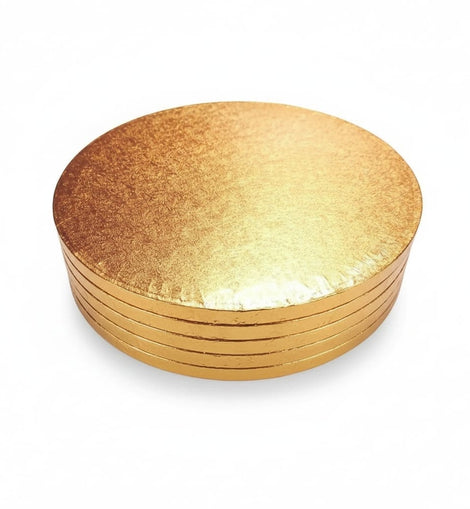 5 Tortenplatten Gold 30cm Rund,12mm dick